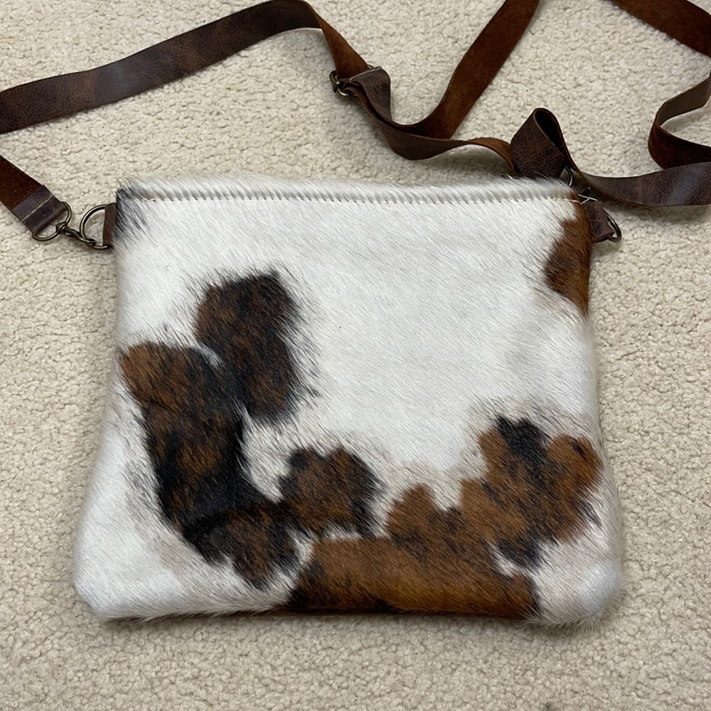 Cowhide crossbody
